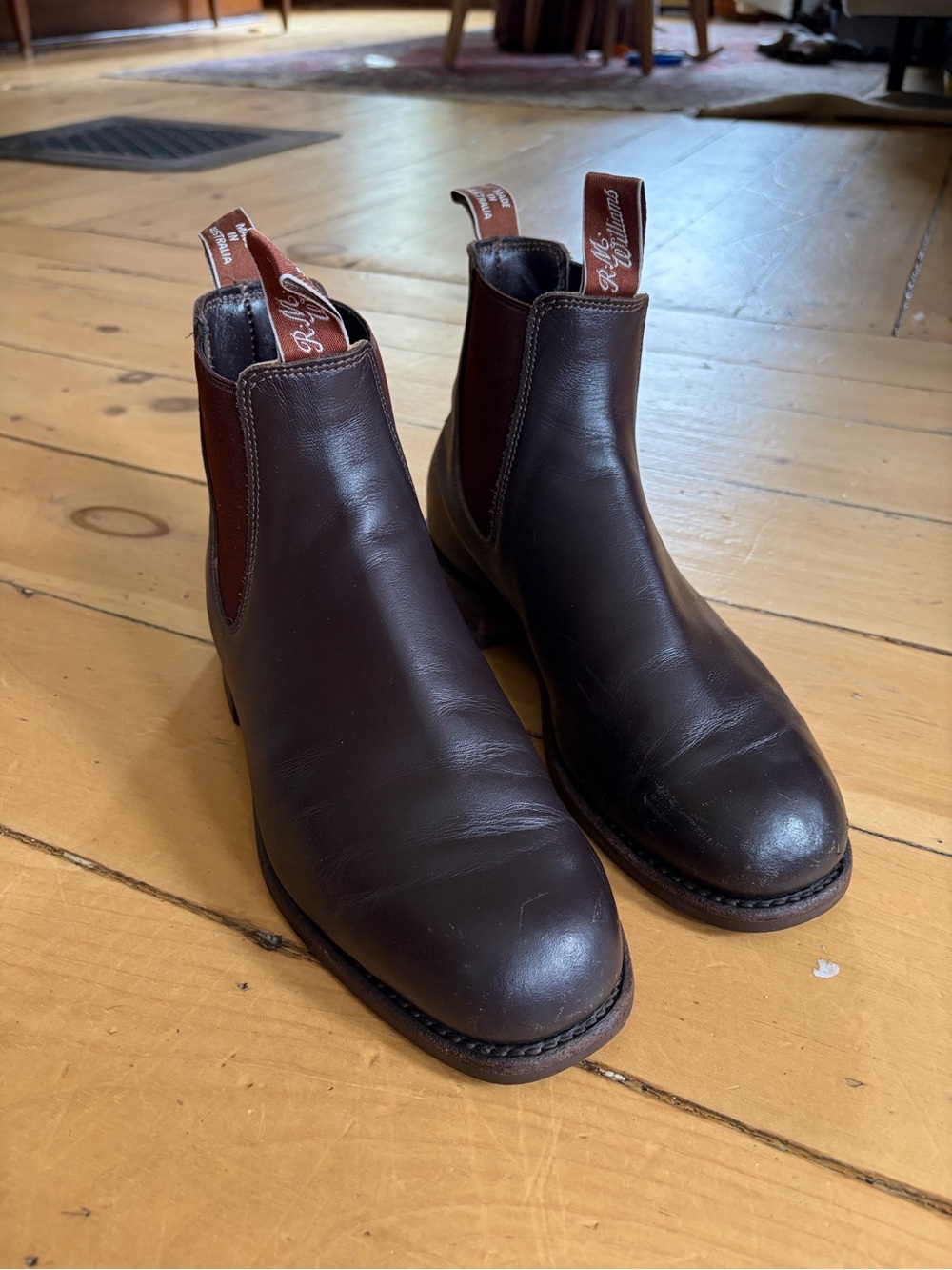 RM Williams Turnout Men's Chelsea in Dark Brown Calfskin